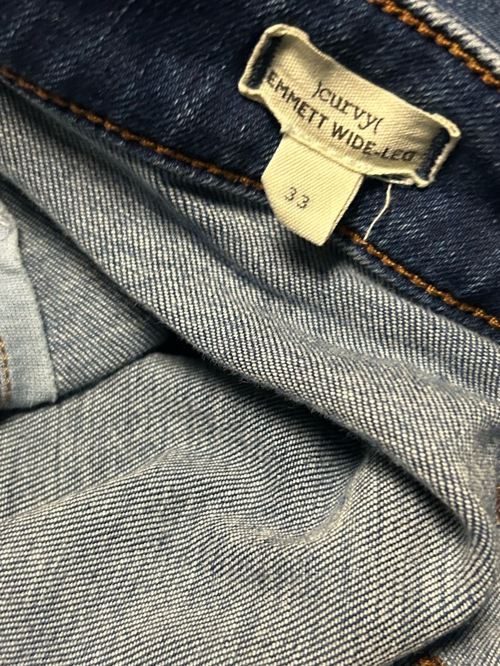Madewell Curvy Emmett Wide-Leg Jean Blue Size 33 - Picture 7 of 8